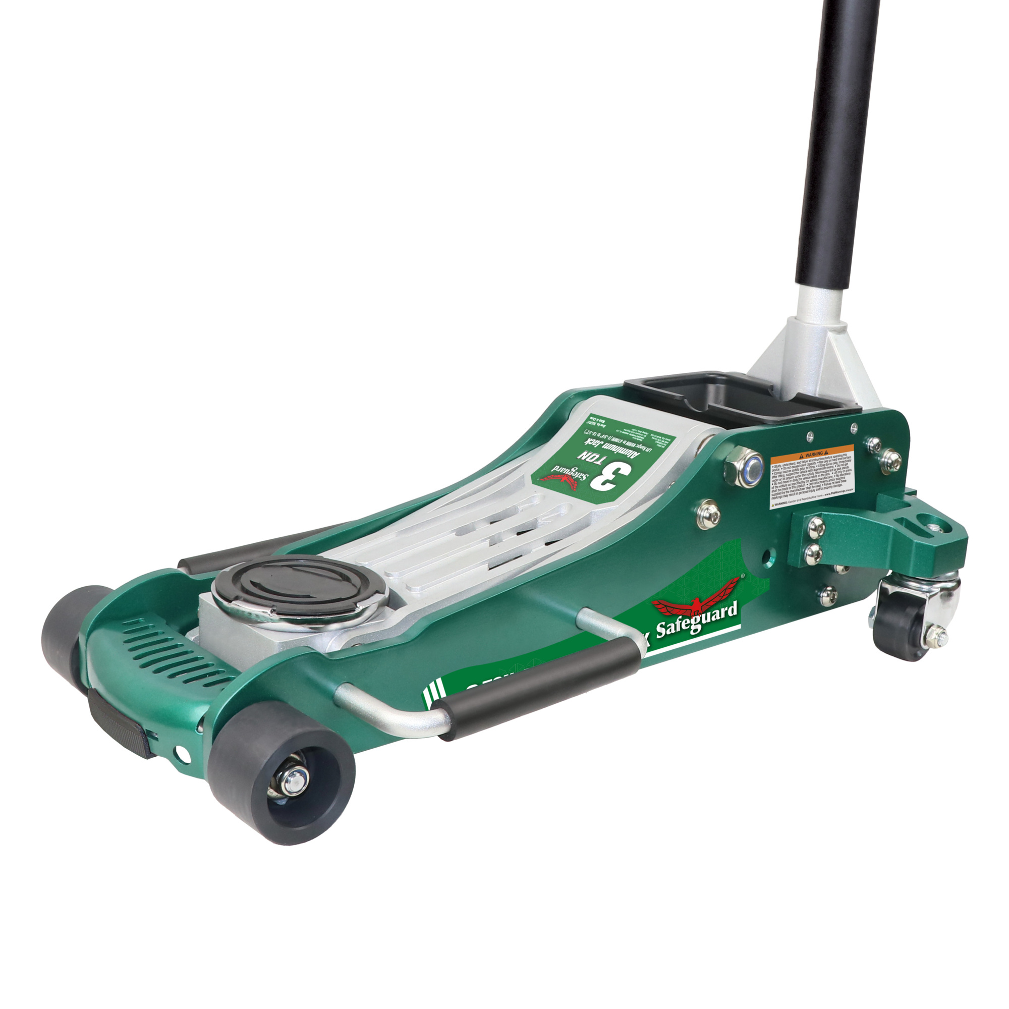 Safeguard Aluminum Service Jack — 3 Ton, Dual Pump System, Foam Handle Sleeve, Model# 60030